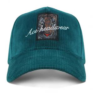 Corduroy 5 Panel Baseball Cap With Self Strap Sublimation Patch