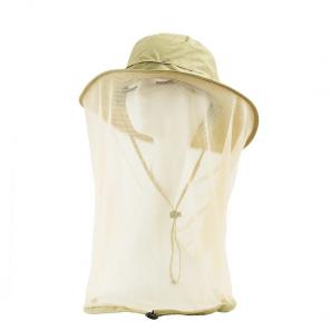 Quick Dry Anti - Mosquito Head Net Wide Brim Sun Hat Outdoor Beekeeping Protect Anti - Sting Mesh Breathable Cap
