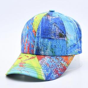 6 Panel Baseball Cap with Printing Logo Profile and Curved Visor