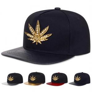 New Adults 6 Panel Snapback Cap Custom Two Tone Flat Brim Snapback Cap